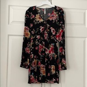 Black and Floral flowy dress